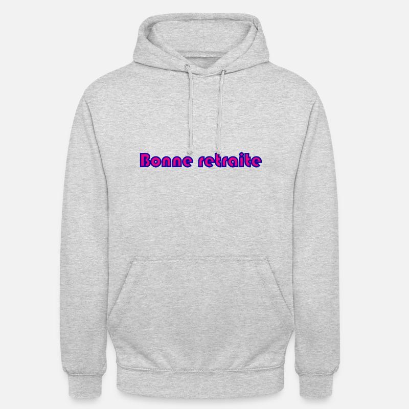 RETRAITE. RETRAITE. RETRAITEE. RETRAITE - Sweat-shirt à capuche unisexe - gris clair chiné