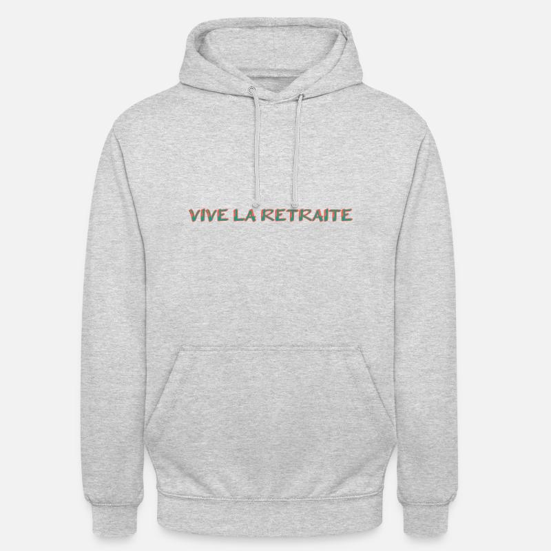 RETRAITE. RETRAITE. RETRAITEE. RETRAITE - Sweat-shirt à capuche unisexe - gris clair chiné