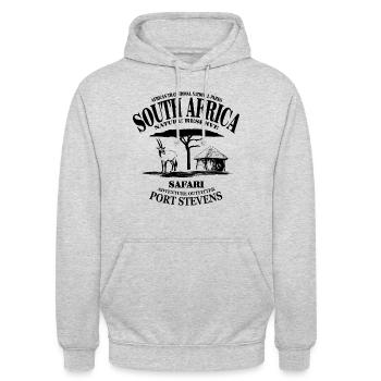 South Africa - Antelope - Unisex Hoodie - light heather grey - Front - Alina (178cm) & Michal (187cm)