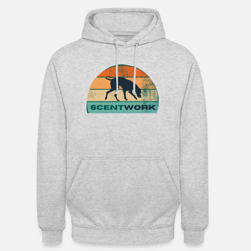 I train SCENTWORK - sun - Unisex Hoodie - light heather grey