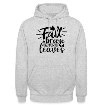 fall breeze autumn leaves 01 - Unisex Hoodie - Hellgrau meliert - Vorne - Alina (178cm) & Michal (187cm)
