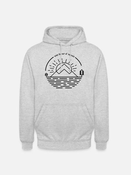Mes logos - Unisex Hoodie - Hellgrau meliert
