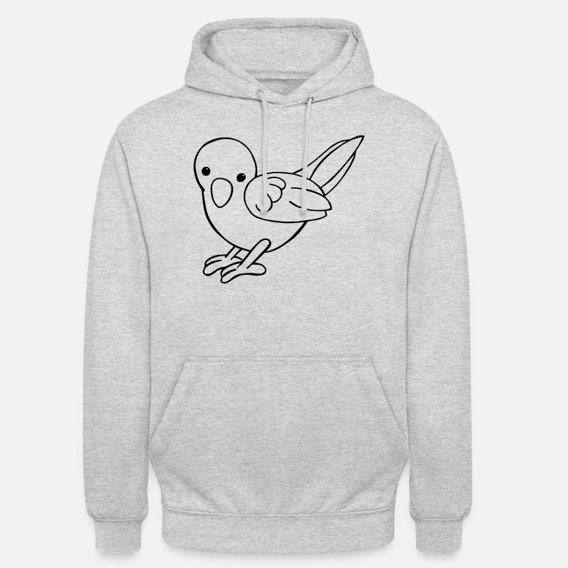 petit oiseau doux - Sweat-shirt à capuche unisexe - gris clair chiné