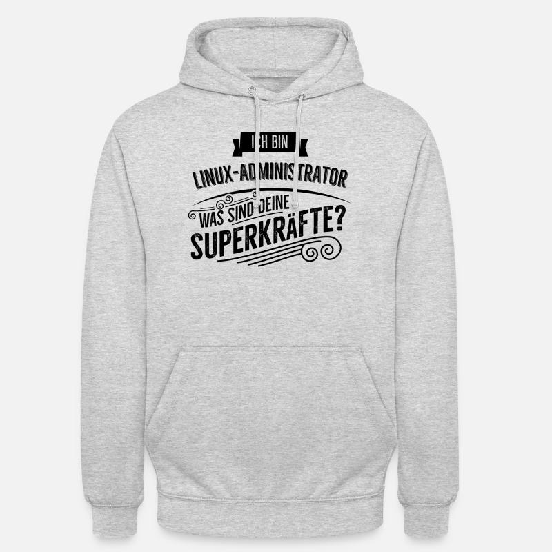Linux Administrator - Unisex Hoodie - Hellgrau meliert