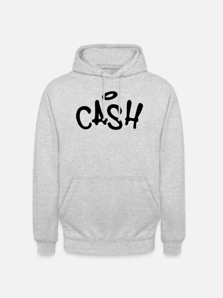 Cash - Unisex Hoodie - Hellgrau meliert