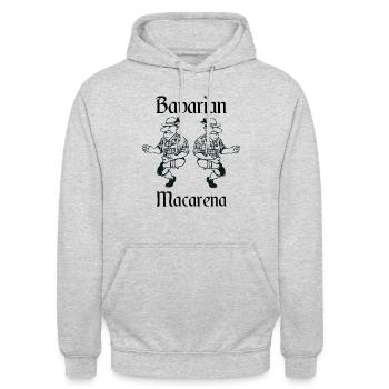 Bavarian Macarena - Unisex Hoodie - Hellgrau meliert - Vorne - Alina (178cm) & Michal (187cm)
