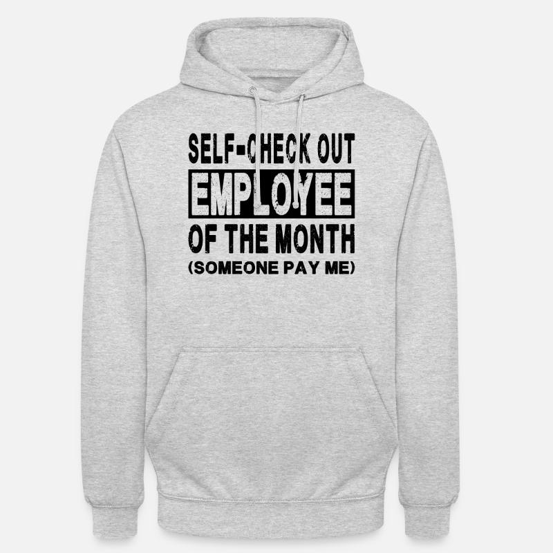 Self-Check-Out - Mitarbeiter des Monats - Unisex Hoodie - Hellgrau meliert