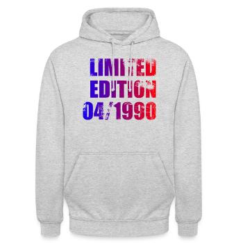 35e anniversaire Edition limitée 04/1990 - Sweat-shirt à capuche unisexe - gris clair chiné - Devant - Alina (178cm) & Michal (187cm)