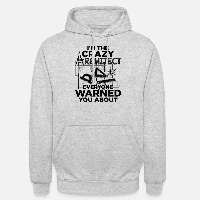 Profession d'architecte | Cadeau d'architecture d'architectes - Sweat-shirt à capuche unisexe - gris clair chiné