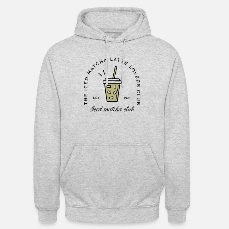 Iced matcha latte lovers - Unisex Hoodie - light heather grey
