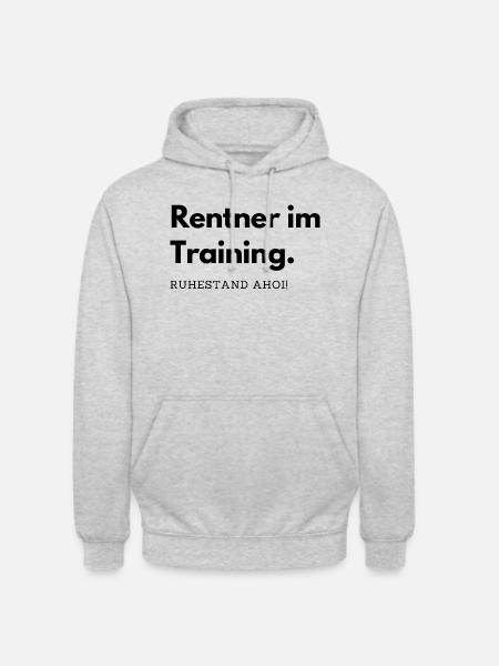 Rentner im Training - Unisex Hoodie - Hellgrau meliert