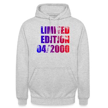 25e anniversaire Edition limitée 04/2000 - Sweat-shirt à capuche unisexe - gris clair chiné - Devant - Alina (178cm) & Michal (187cm)