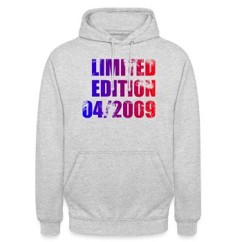 16ème Anniversaire Edition Limitée 04/2009 - Sweat-shirt à capuche unisexe - gris clair chiné - Devant - Alina (178cm) & Michal (187cm)