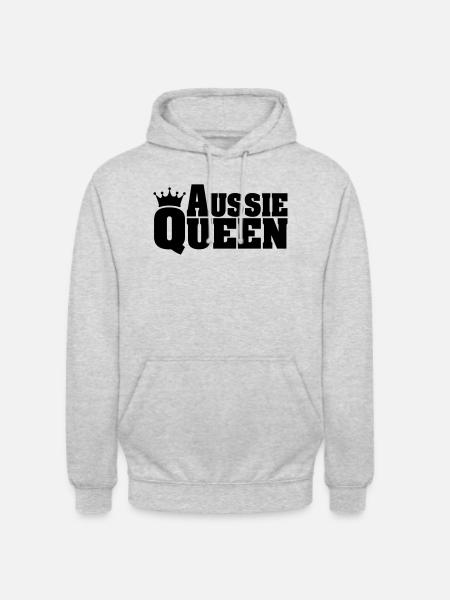 AUSSIE QUEEN Australian Shepherd - Unisex Hoodie - light heather grey