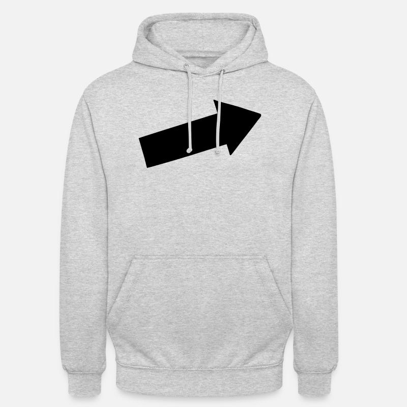 Symbole de flèche 2 - Sweat-shirt à capuche unisexe - gris clair chiné