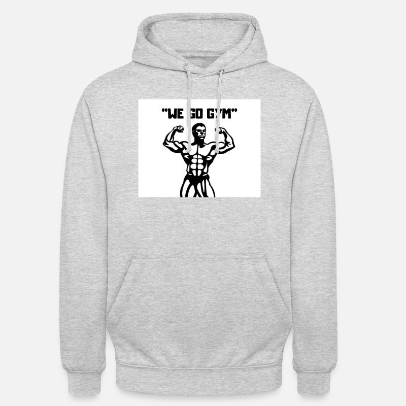 " We go gym " - Sweat-shirt à capuche unisexe - gris clair chiné