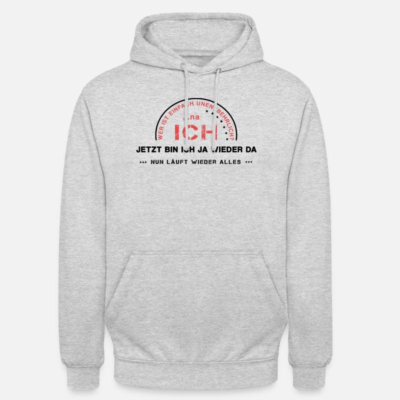 Indispensable ego I - Sudadera con capucha unisex - gris claro jaspeado