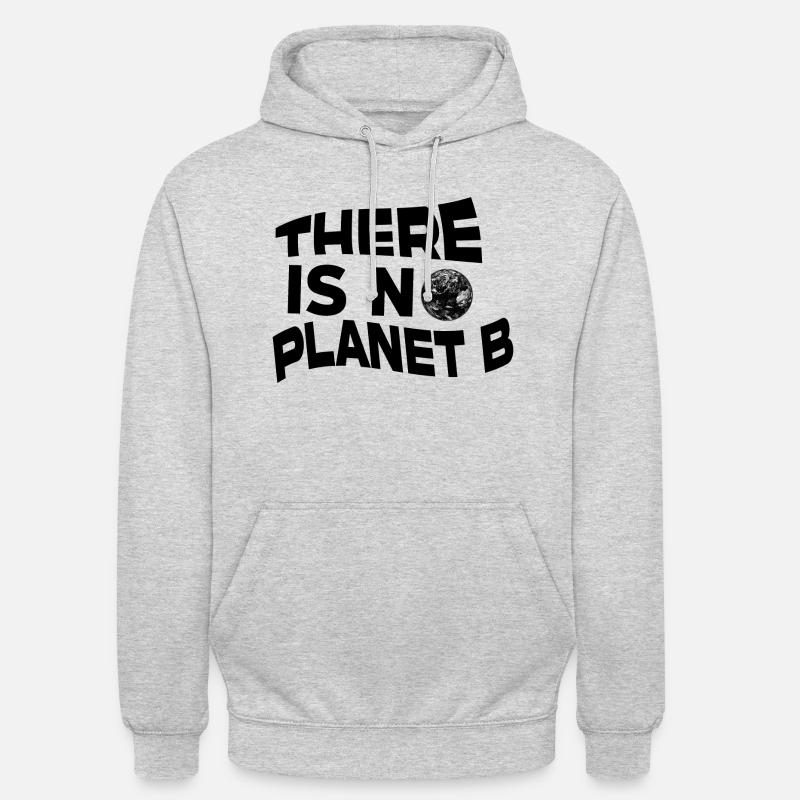 Pas de planète B - Sweat-shirt à capuche unisexe - gris clair chiné