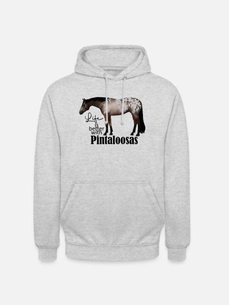 Pintaloosa Westernpferd - Unisex Hoodie - Hellgrau meliert