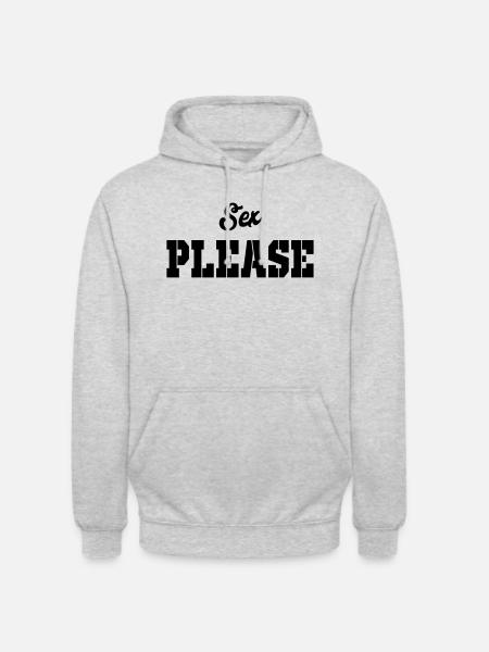 sex please - Unisex Hoodie - light heather grey
