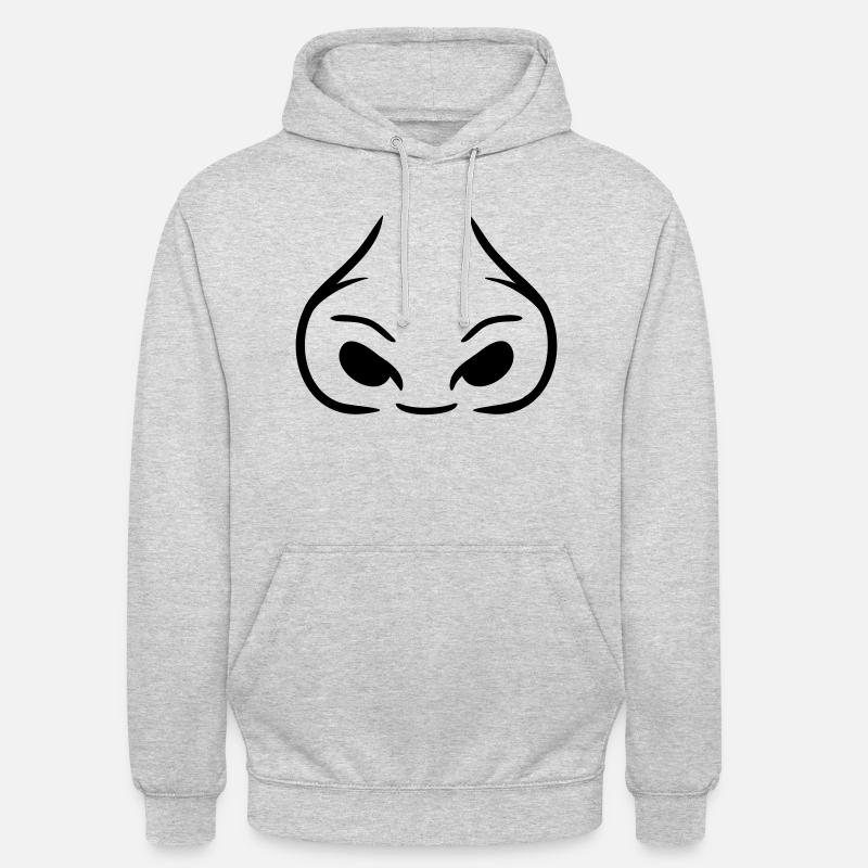 Nez épais de grosses narines - Sweat-shirt à capuche unisexe - gris clair chiné