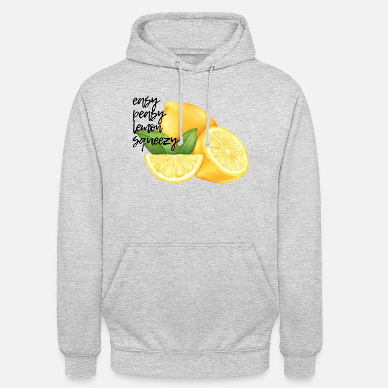 Lemon, Zitrone - Unisex Hoodie - Hellgrau meliert
