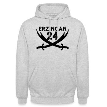 Alevi Erzincan - Unisex Hoodie - Hellgrau meliert - Vorne - Alina (178cm) & Michal (187cm)