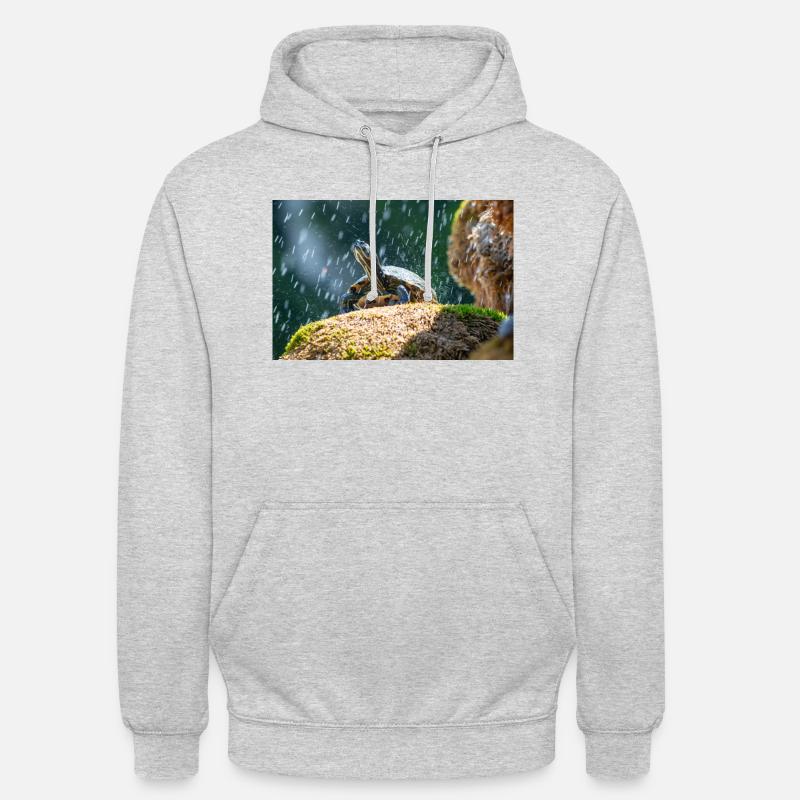 Gelbbauch-Slider Trachemys scripta scripta - Unisex Hoodie - Hellgrau meliert