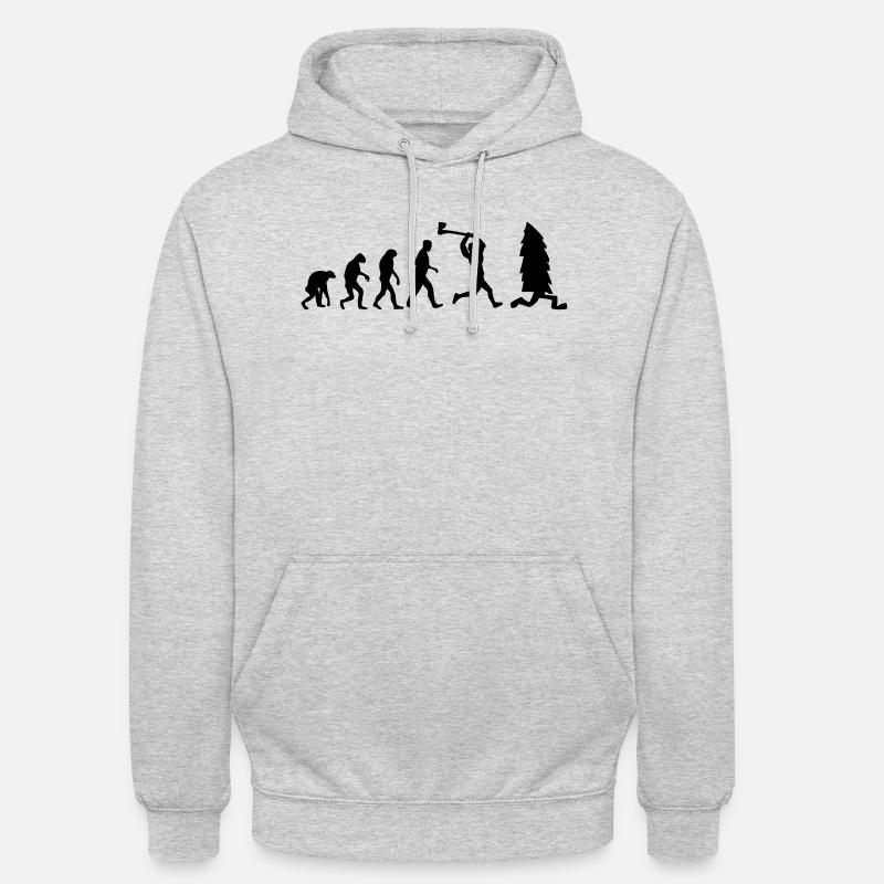 lumberjack evolution fun - Sweat-shirt à capuche unisexe - gris clair chiné