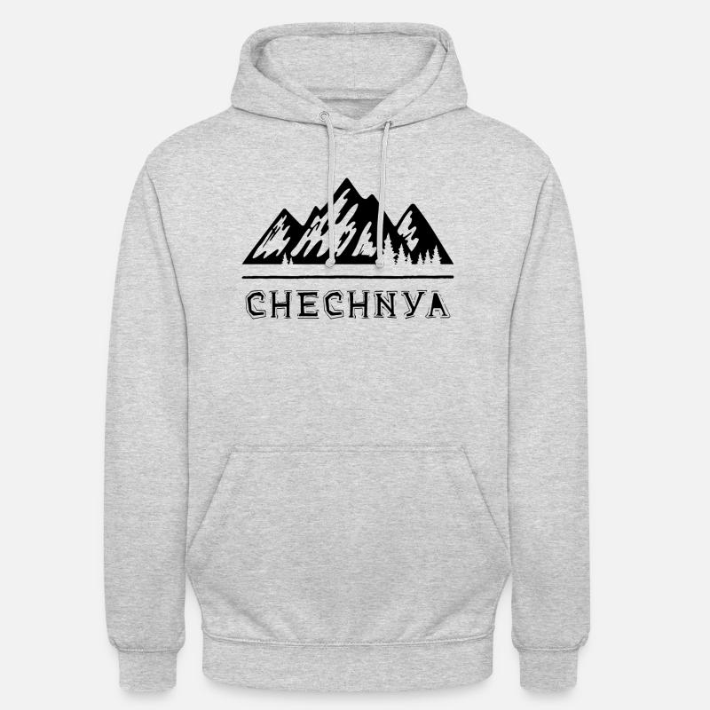 Tschetschenien Chechnya Chechen Tschetschenisch - Unisex Hoodie - Hellgrau meliert