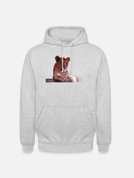 Young lion - Unisex Hoodie - light heather grey