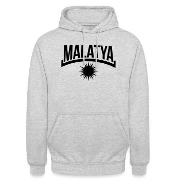 Malatya 44 Kurdes - Sweat-shirt à capuche unisexe - gris clair chiné - Devant - Alina (178cm) & Michal (187cm)
