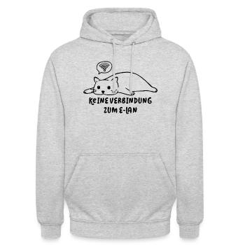 Keine Verbindung zum E-lan - Unisex Hoodie - Hellgrau meliert - Vorne - Alina (178cm) & Michal (187cm)