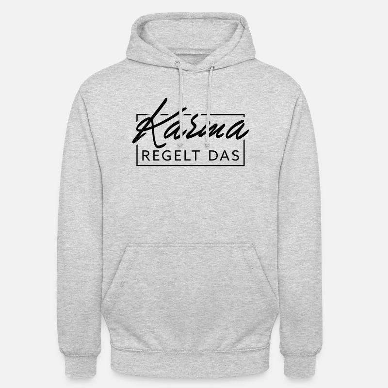Le karma régule cela - Sweat-shirt à capuche unisexe - gris clair chiné