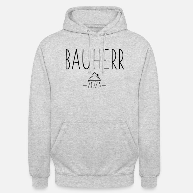 Bauherr23 - Unisex Hoodie - Hellgrau meliert