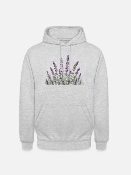 Lavender stalks Lavender - Unisex Hoodie - light heather grey