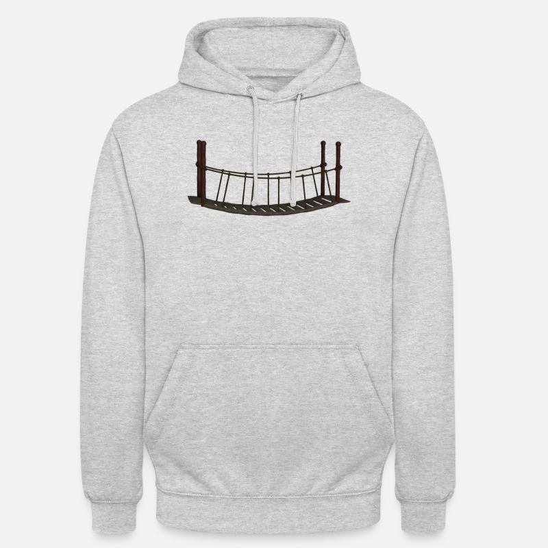 pont pont bauen7 architecture architecture - Sweat-shirt à capuche unisexe - gris clair chiné
