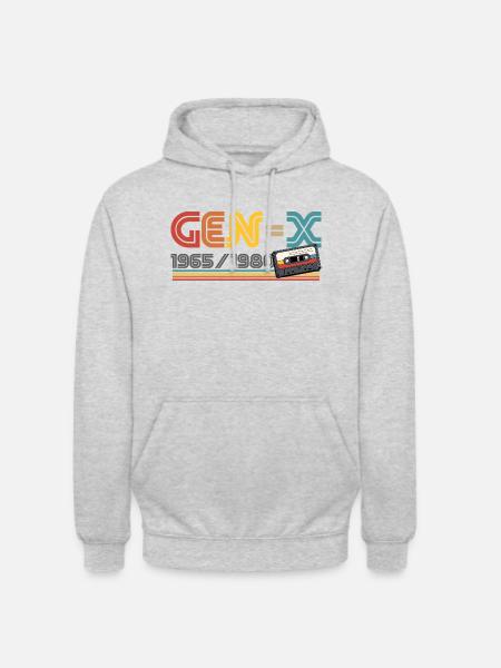 Gen-X 1965 / 1980 Generation X Good Times Retro - Hættetrøje unisex - lysegrå meleret