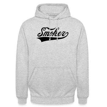 Smoker - Unisex Hoodie - Hellgrau meliert - Vorne - Alina (178cm) & Michal (187cm)