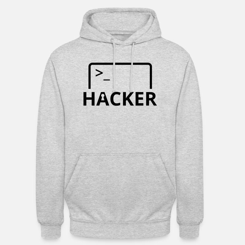 Hacker computer scientist computer programmer - Unisex Hoodie - light heather grey