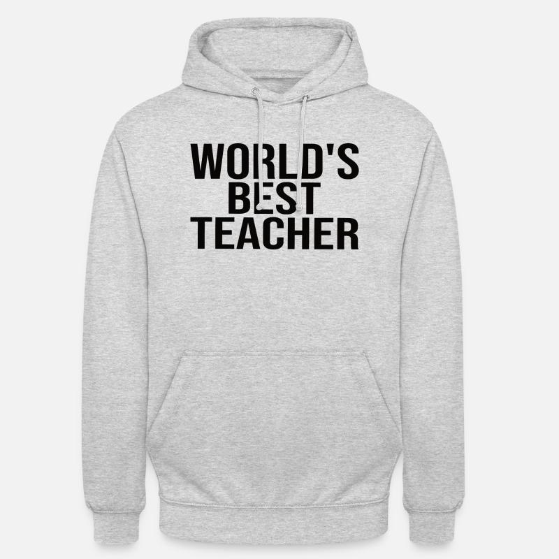 Meilleur professeur du monde - Sweat-shirt à capuche unisexe - gris clair chiné