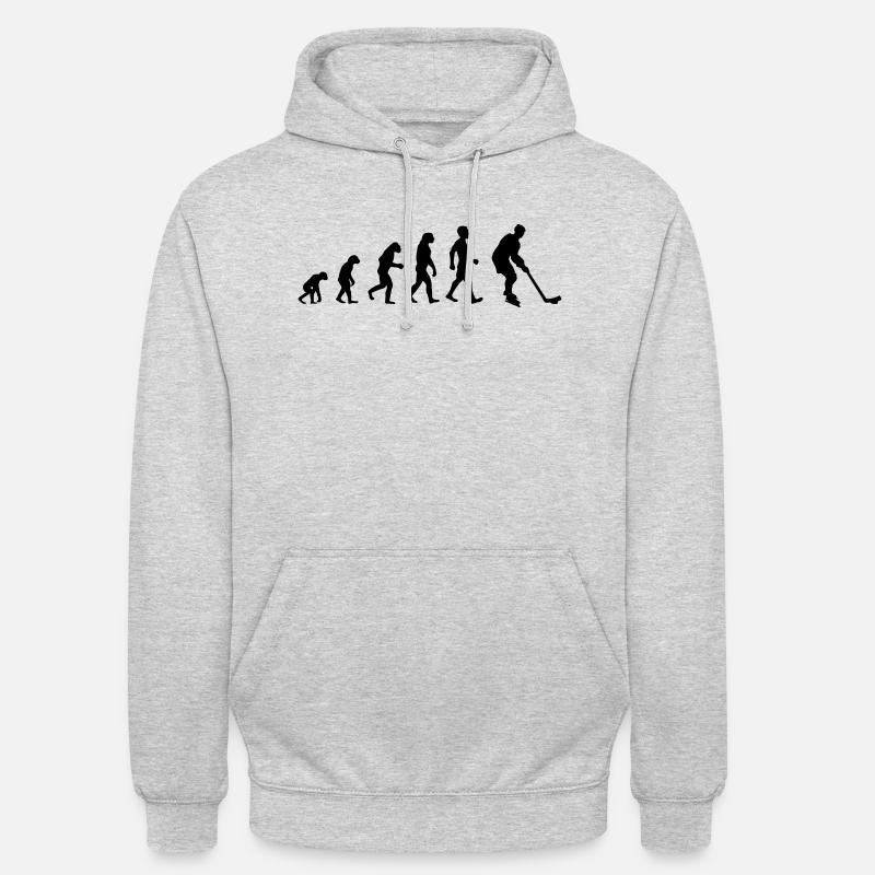 Evolution Eishockey - Unisex Hoodie - Hellgrau meliert