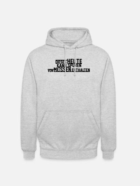 heute - Unisex Hoodie - Hellgrau meliert
