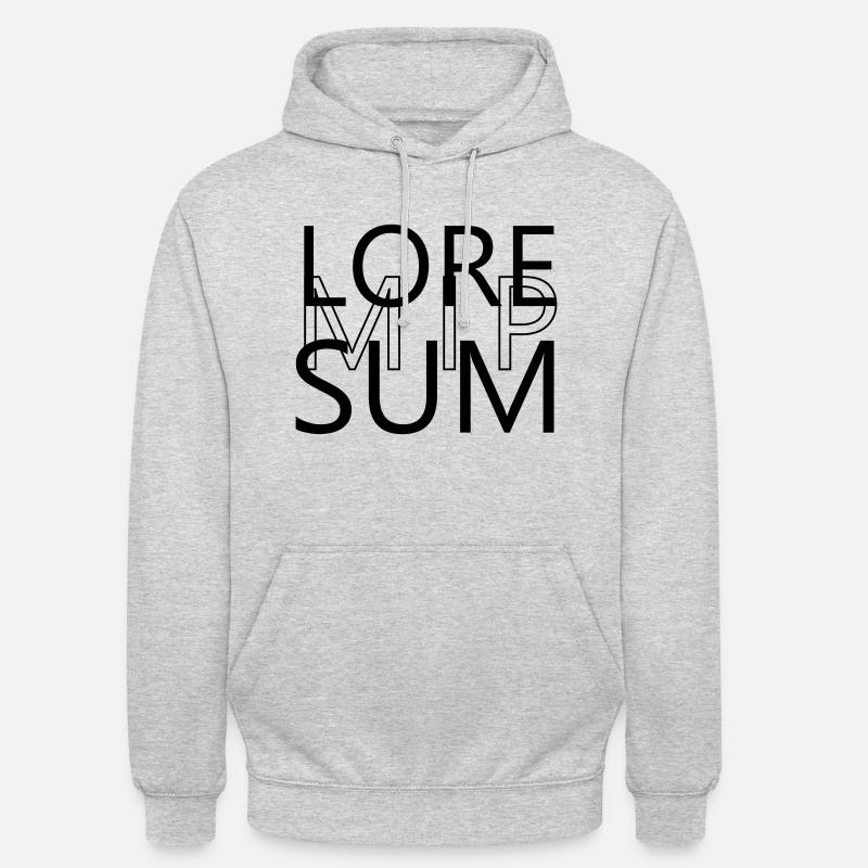 Lorem ipsum - Stil - Unisex Hoodie - Hellgrau meliert