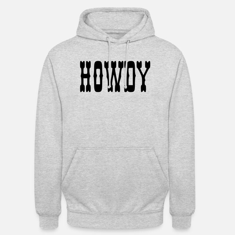 Howdy - Sweat-shirt à capuche unisexe - gris clair chiné