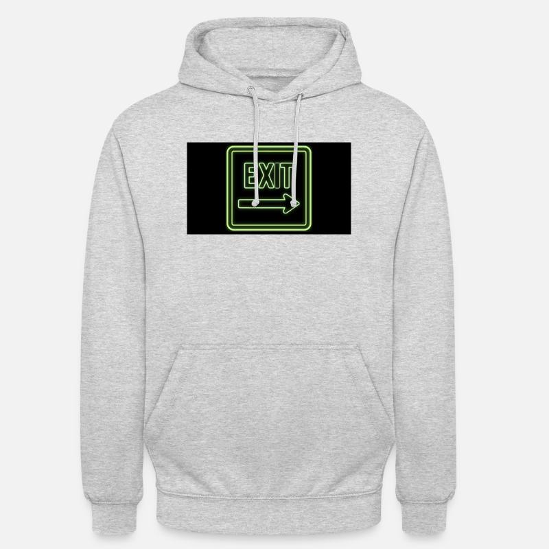 Exit - Sweat-shirt à capuche unisexe - gris clair chiné