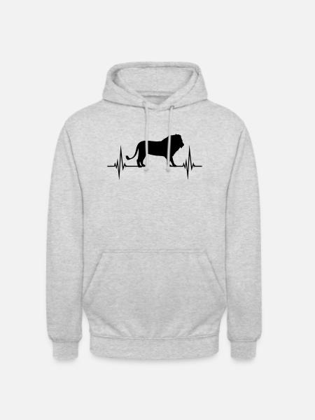 Pulse Male Lion - Unisex Hoodie - light heather grey