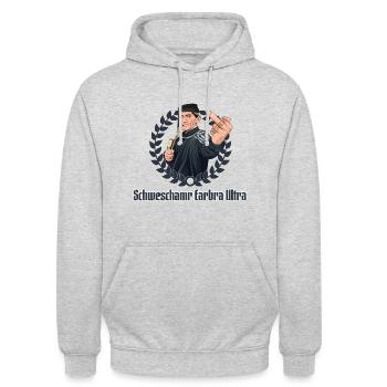 Rieser Grantler // Illustration - Unisex Hoodie - Hellgrau meliert - Vorne - Alina (178cm) & Michal (187cm)