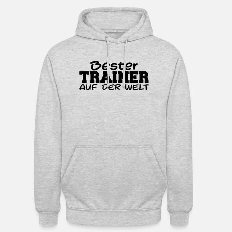 Bester Trainer Training Teamtrainer Trainieren - Unisex Hoodie - Hellgrau meliert