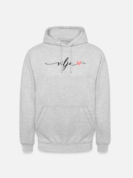 Vilja Name Calligraphy Font - Unisex Hoodie - light heather grey